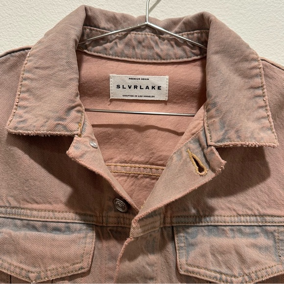 SLVRLAKE Fitted Trucker Denim Jacket in Sunset Drive Size Medium - Picture 3 of 6